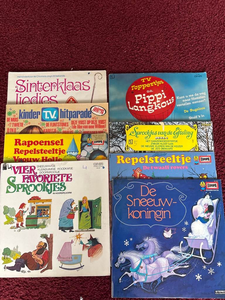 8 Sprookjes Langspeelplaten - Nostalgisch Luisterplezier, Ophalen of Verzenden, Zo goed als nieuw