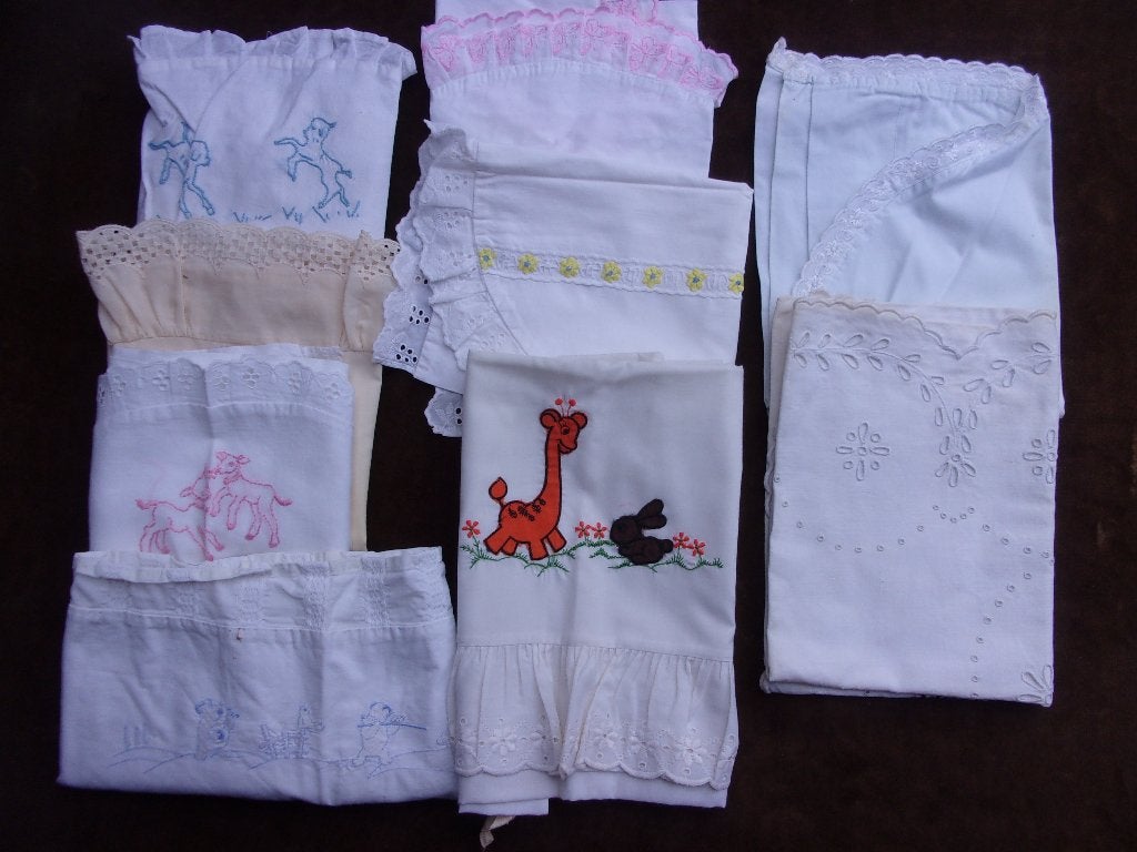 12 BABY LAKENS + 9 BABY SLOPEN  (JAREN '50), Ophalen of Verzenden