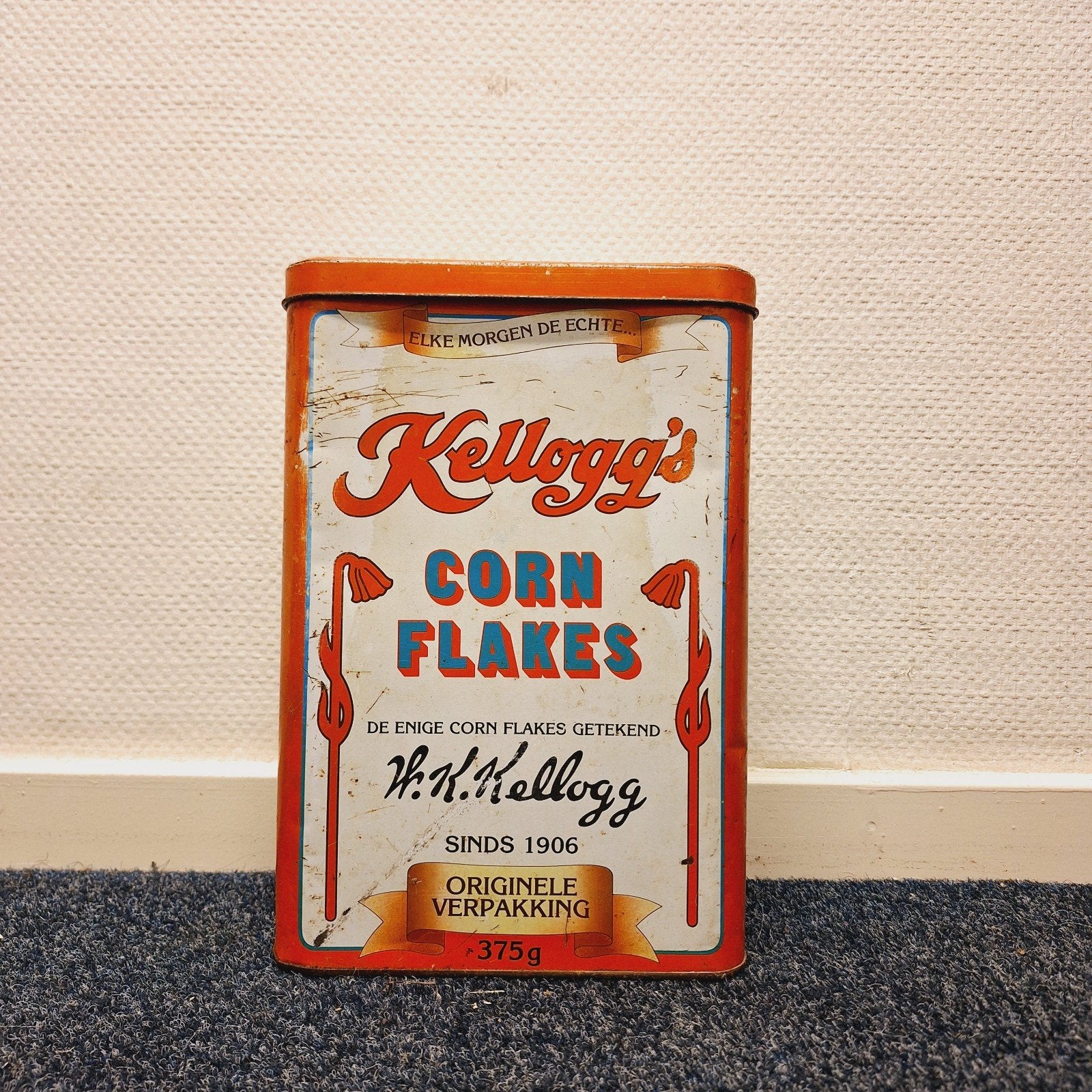 Vintage Kellogg's Corn Flakes Blik (Rood), Verzamelen, Blikken, Ophalen of Verzenden, Gebruikt, Overige, Overige merken