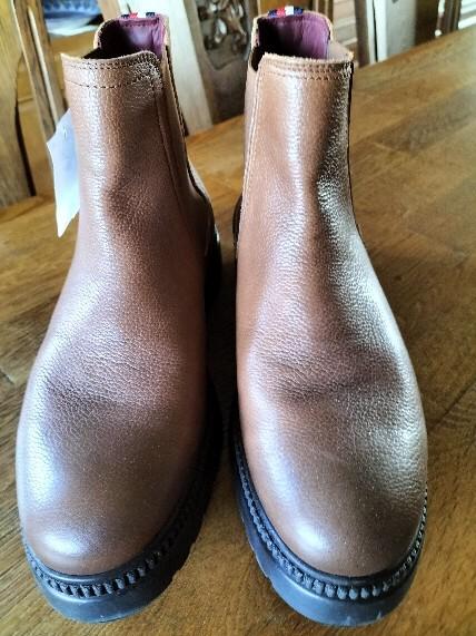 NIEUWE LEREN TOMMY HILFIGER HERENLAARZEN MAAT 43 !, Bruin, Verzenden, Nieuw, Boots