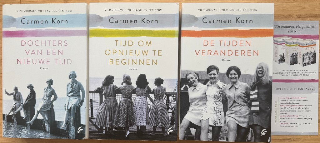 5 boeken Carmen Korn: De Nieuwe Tijd & Drie Steden, Carmen Korn, Ophalen of Verzenden, Zo goed als nieuw, Nederland