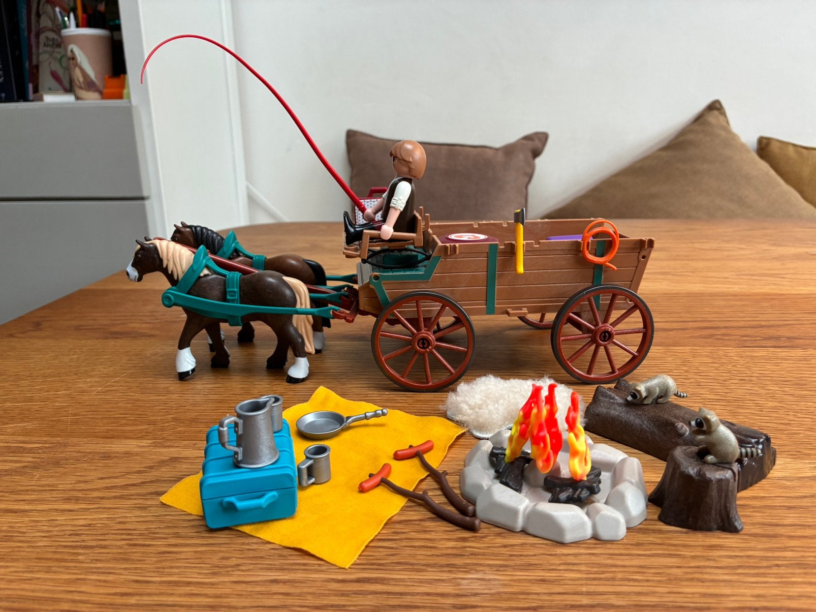 Playmobil 9477 Spirit. Vader, paarden en wagen, Kinderen en Baby's, Speelgoed | Playmobil, Ophalen, Zo goed als nieuw