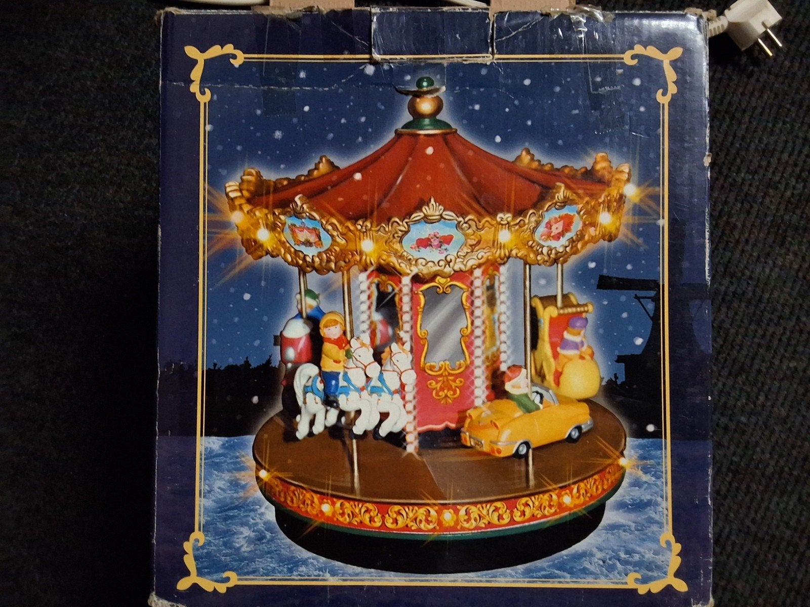 Typisch Hollands Caroussel kerstdorp kersthuisje kerst, Ophalen of Verzenden