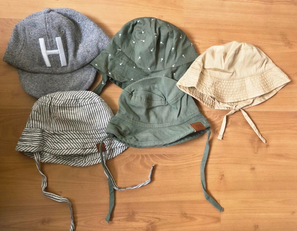 Zomer zonnehoedjes baby jongen, Kinderen en Baby's, Babykleding | Petten en Hoeden, Ophalen of Verzenden, Zo goed als nieuw, Jongetje