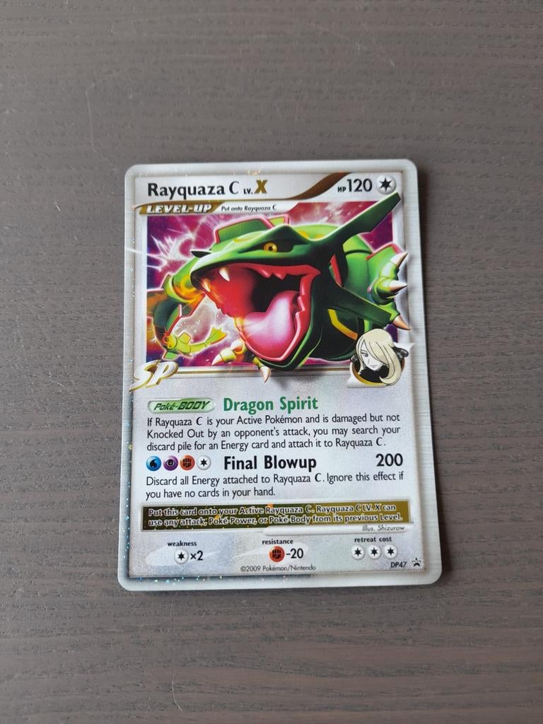 2009 promo dp47 rayquaza lv.x, Ophalen of Verzenden, Gebruikt, Losse kaart, Foil