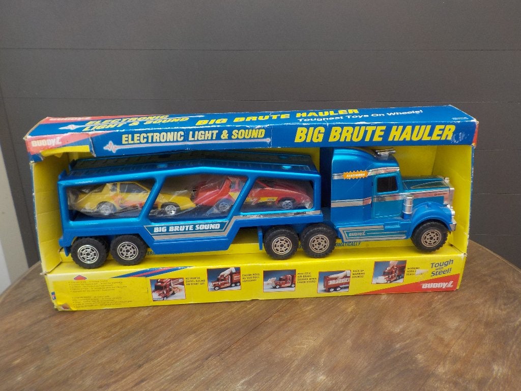 Buddy L 1989 Big Brute Hauler Nieuw (barstje in cabine), Ophalen of Verzenden, Nieuw, Bus of Vrachtwagen