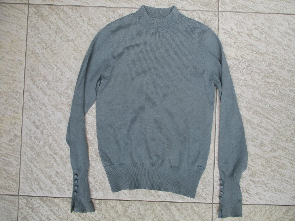 Bien Bleu trui groengrijs maat XS truitje, Ophalen of Verzenden, Zo goed als nieuw, Maat 34 (XS) of kleiner, Groen