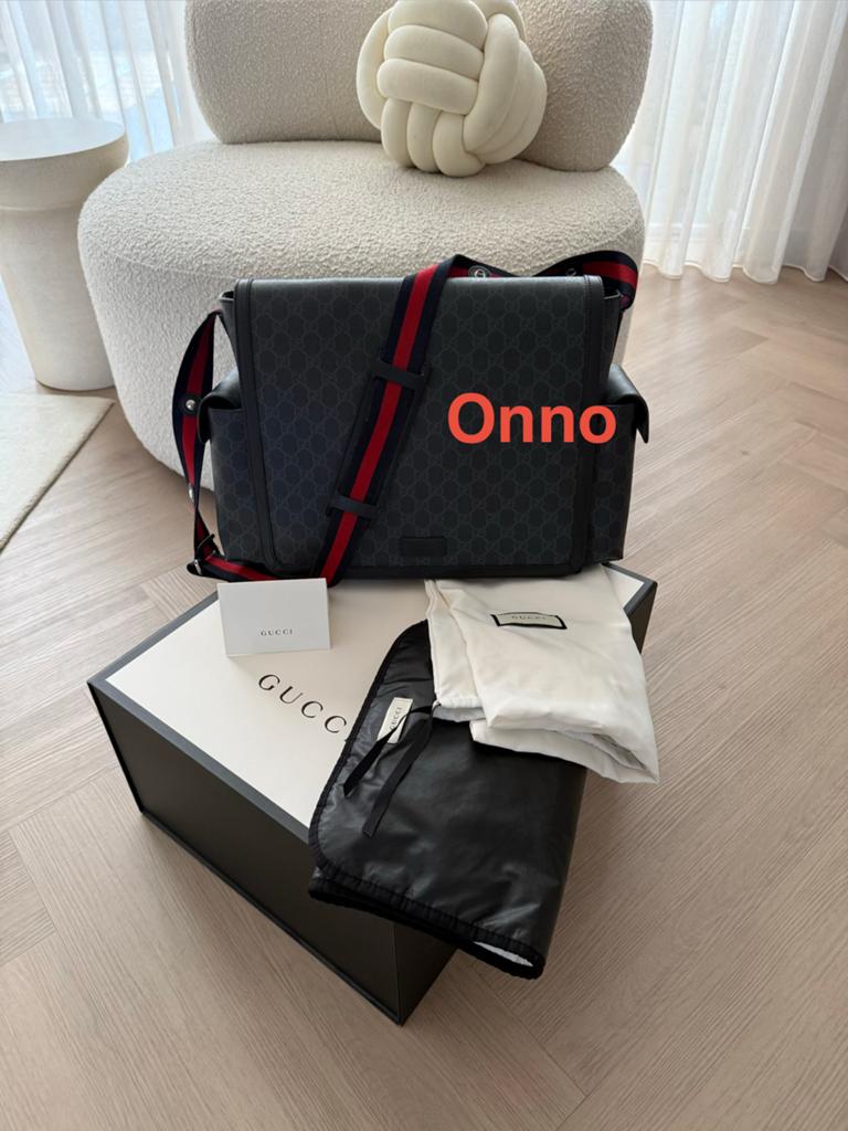 Originele Gucci Luiertas / Diaper Bag – Compleet met Bon., Ophalen, 30 cm of meer, Zwart, Zo goed als nieuw