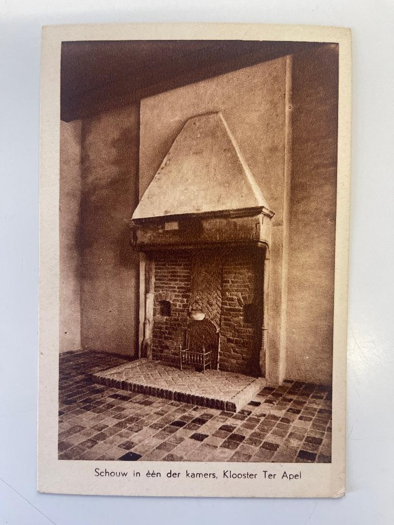 Oude Ansichtkaart Klooster Ter Apel Schouw Kamer, Ophalen of Verzenden, 1940 tot 1960, Ongelopen, Groningen