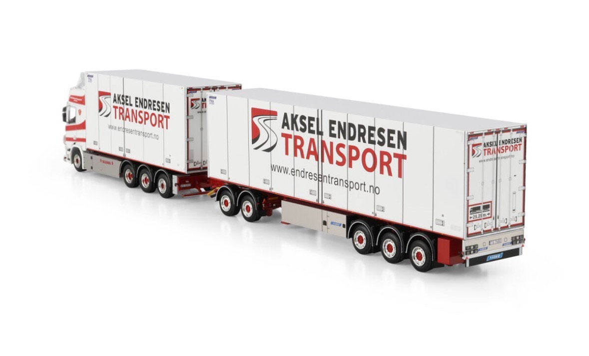 WSI SCANIA R Highline + dolly + koelaanhanger AKSEL ENDRESEN, ., Nieuw, Ophalen of Verzenden, .