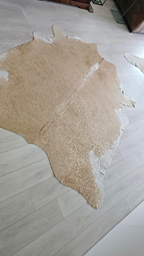 Koeienhuid vloerkleed 200x220, Beige, 150 tot 200 cm, 200 cm of meer, Ophalen of Verzenden