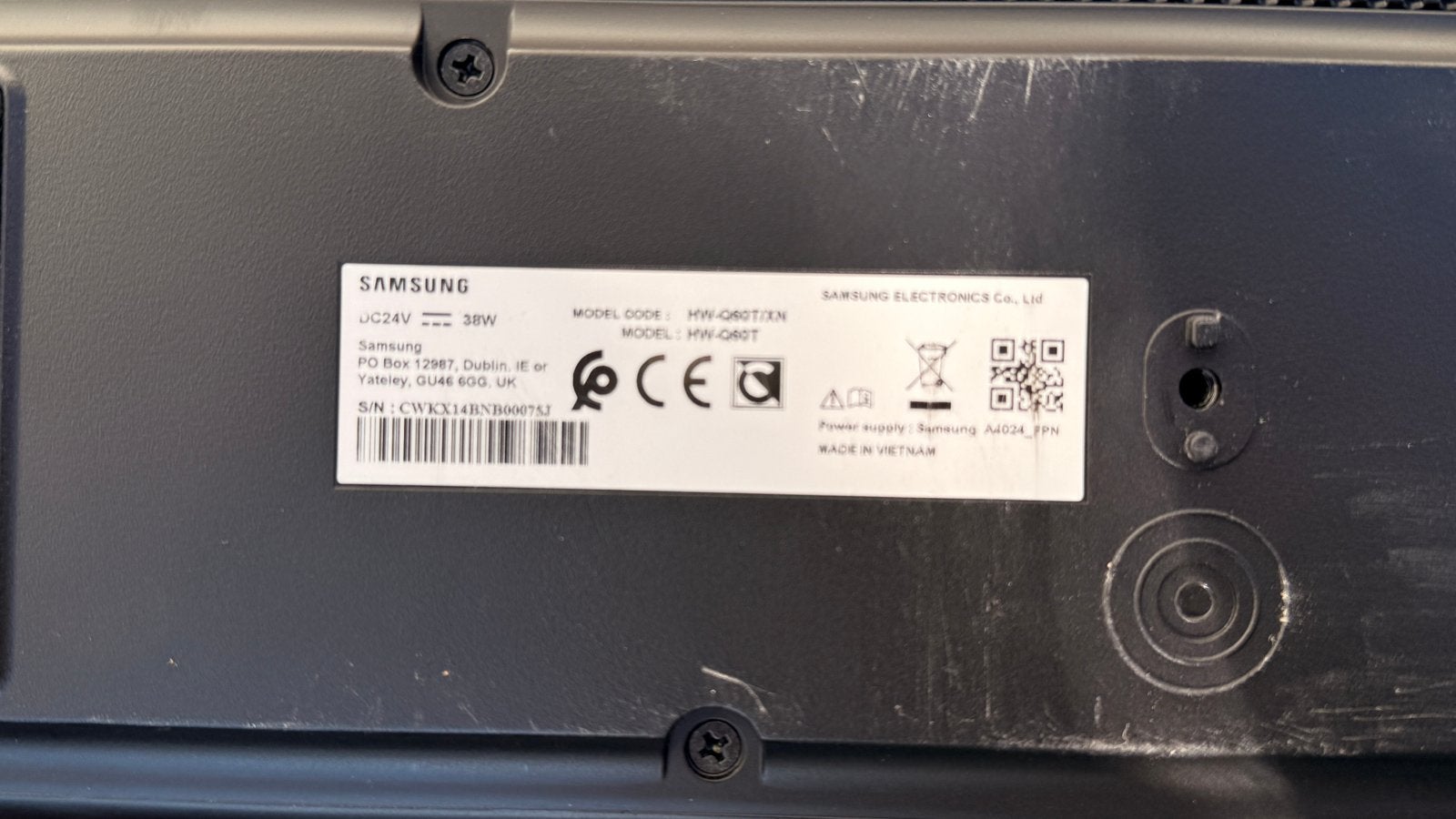 Samsung HW-Q60T Soundbar & subwoofer, Ophalen, Bluetooth, Zo goed als nieuw