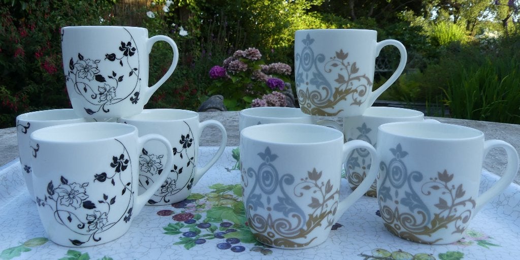 D E Douwe Egberts Mokken Senseo Buren Mokjes Theepot 250, Overige merken, Klassiek, Nieuw, Porselein