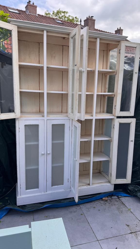 Vitrine kast, Huis en Inrichting, Ophalen, 100 tot 150 cm, 200 cm of meer, 25 tot 50 cm