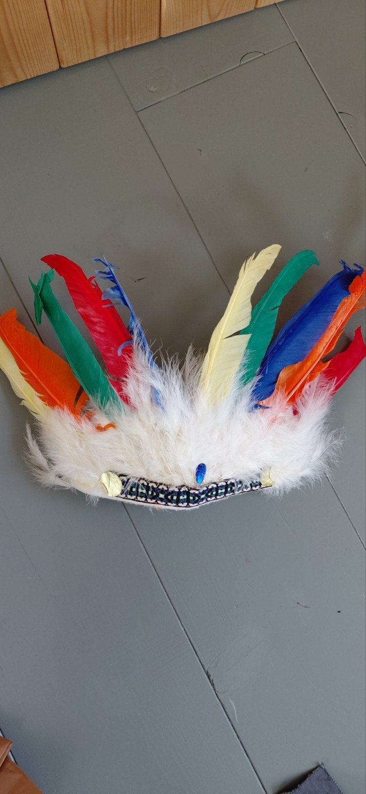 Indianentooi met veren, Ophalen of Verzenden, Zo goed als nieuw, Jongen of Meisje