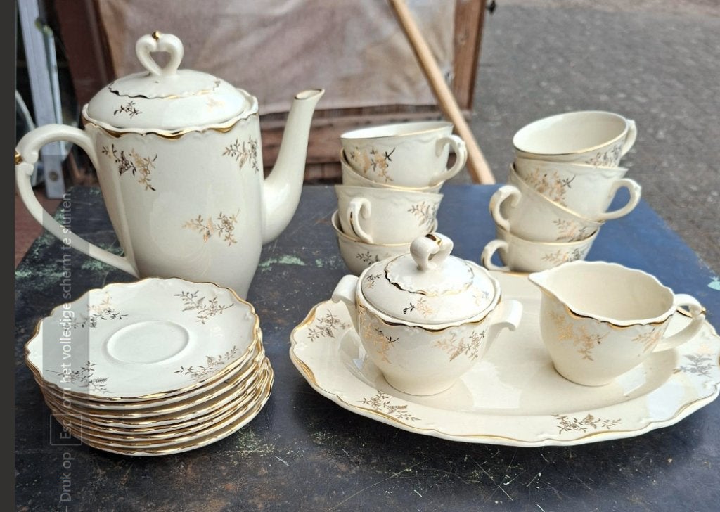 ZES DELIG KOFFIESERVIES(BOCH), Huis en Inrichting, Keuken | Servies, Ophalen, Klassiek, Villeroy & Boch, Zo goed als nieuw