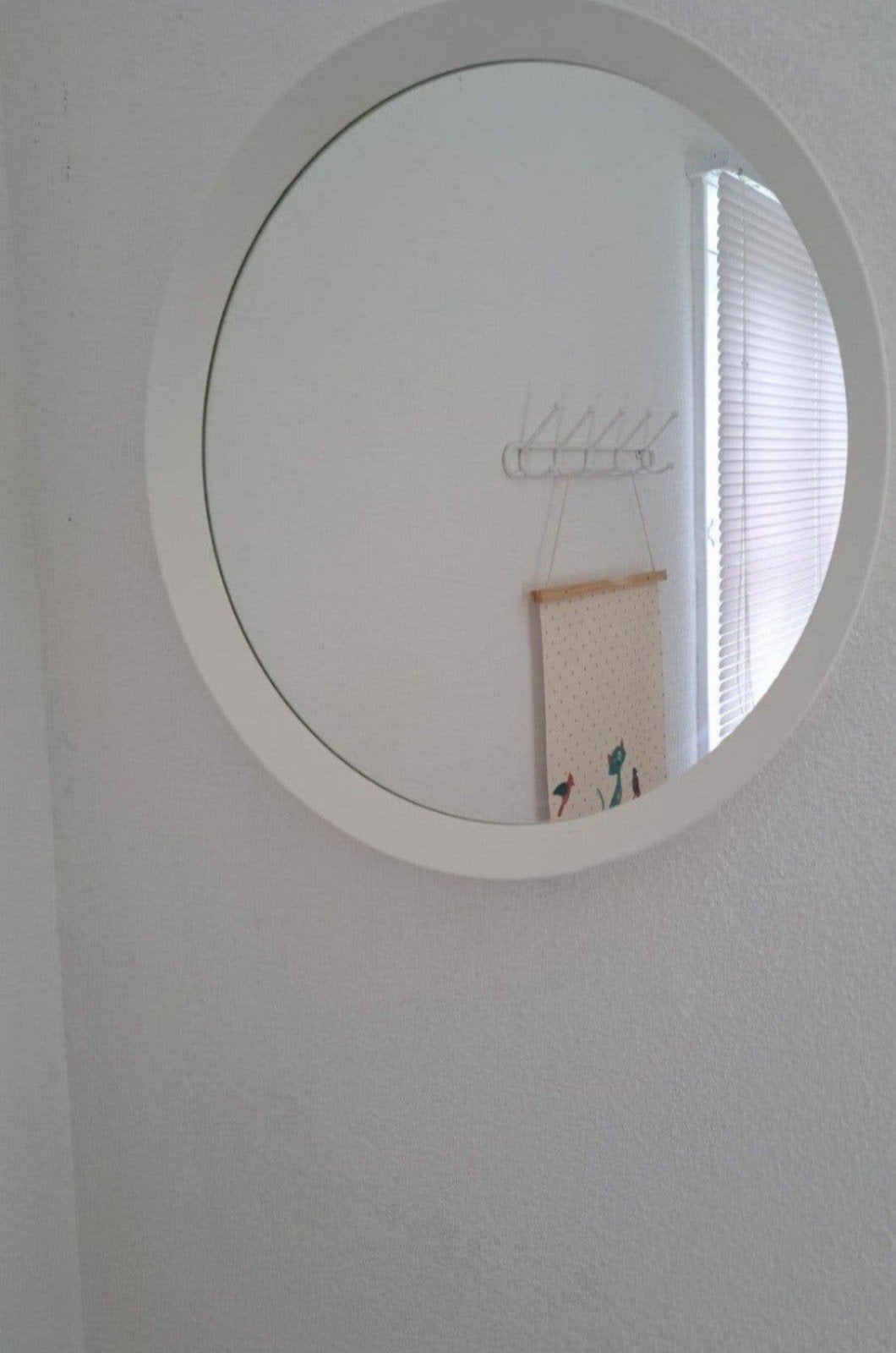 Ronde spiegel Ikea, Huis en Inrichting, Woonaccessoires | Spiegels, Ophalen, Rond, Zo goed als nieuw, Minder dan 100 cm