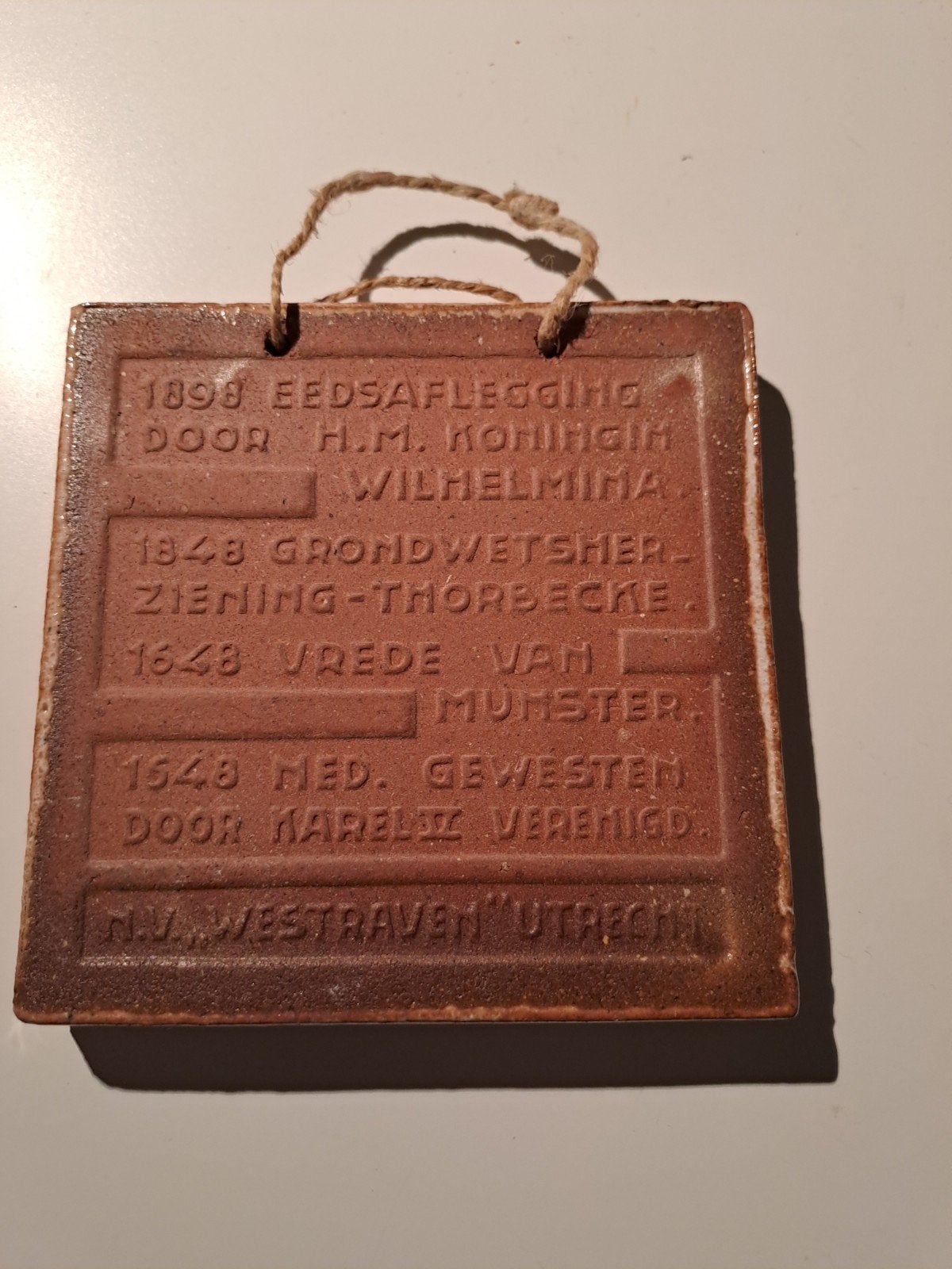 Historische Tegel 1898-1948 - Westraven Utrecht, Antiek en Kunst, Ophalen of Verzenden