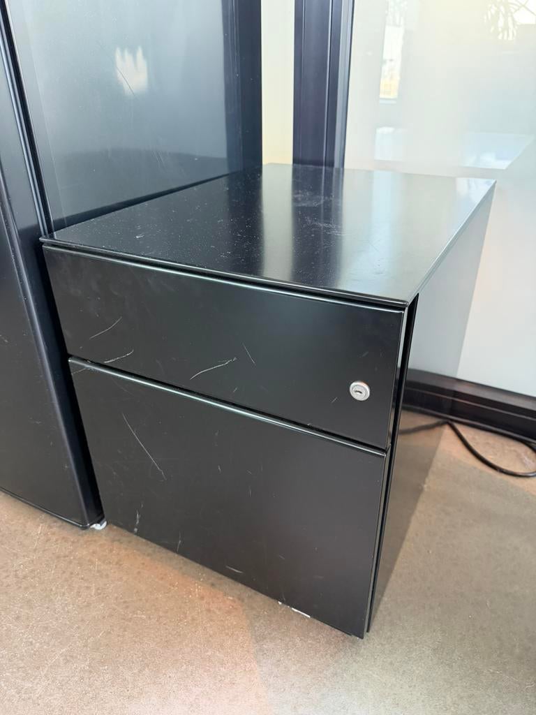 Stalen ladenkastje zwart GRATIS, Ophalen, Minder dan 50 cm, Zo goed als nieuw, Minder dan 100 cm
