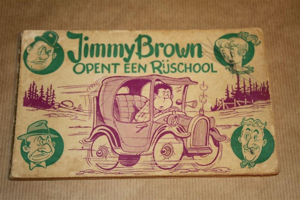 Jimmy Brown opent een rijschool., Eén stripboek, Ophalen of Verzenden, Gelezen