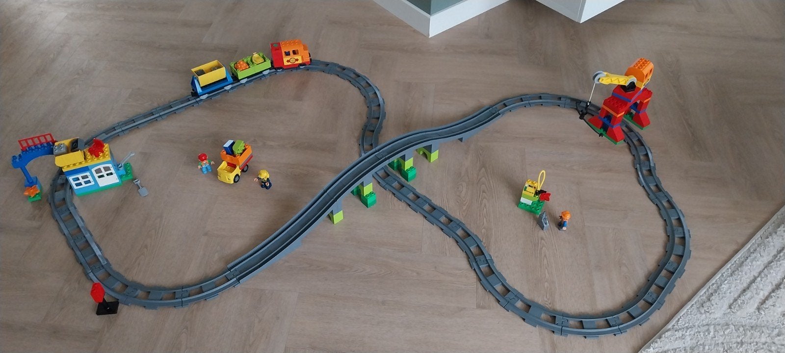 Lego Duplo Trein met spoor en accessoires, Kinderen en Baby's, Speelgoed | Duplo en Lego, Ophalen of Verzenden, Zo goed als nieuw