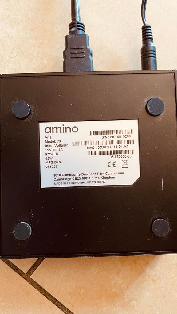 Amino Aria 7X Decoder - T-Mobile, Audio, Tv en Foto, Decoders en Harddiskrecorders, Gebruikt, Decoder, Ophalen of Verzenden