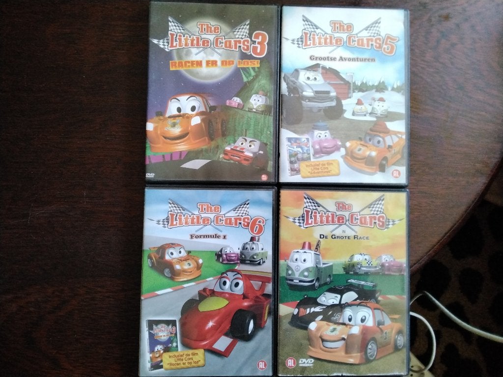 The little cars 4 dvds, origineel, Avontuur, Alle leeftijden, Ophalen of Verzenden, Zo goed als nieuw