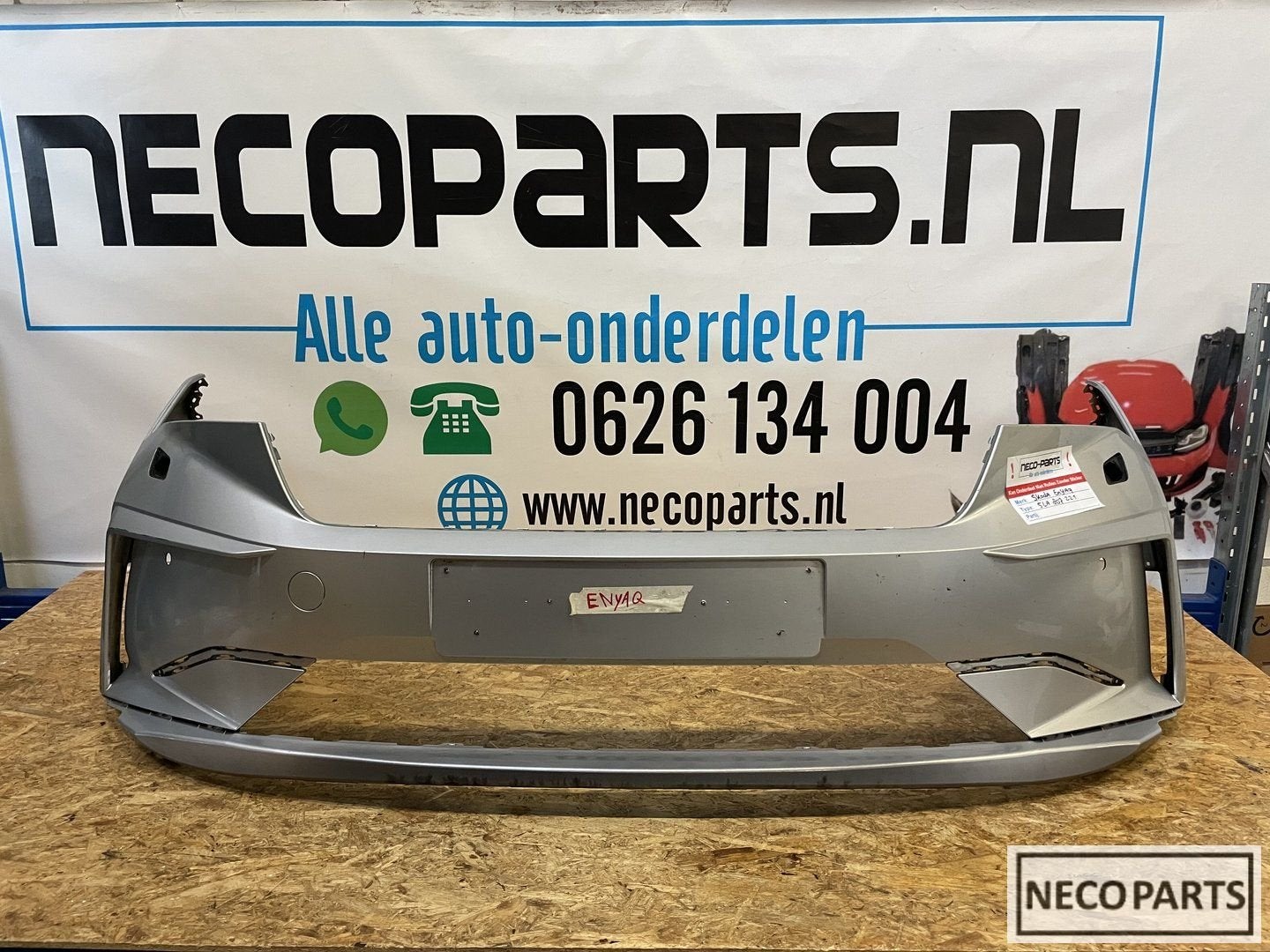 VOORBUMPER SKODA ENYAQ BUMPER ORIGINEEL, Gebruikt, -, -, Ophalen of Verzenden