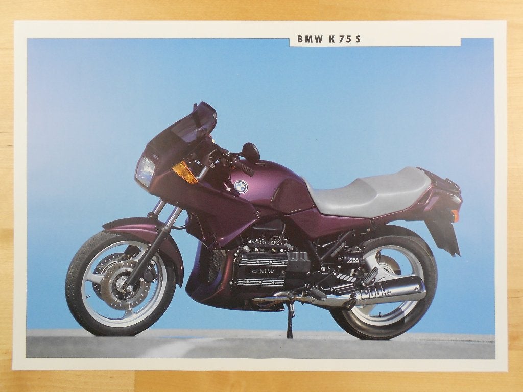 BMW K75 S Brochure 1991 Motorfiets K75S Folder, Motoren, Ophalen of Verzenden, BMW