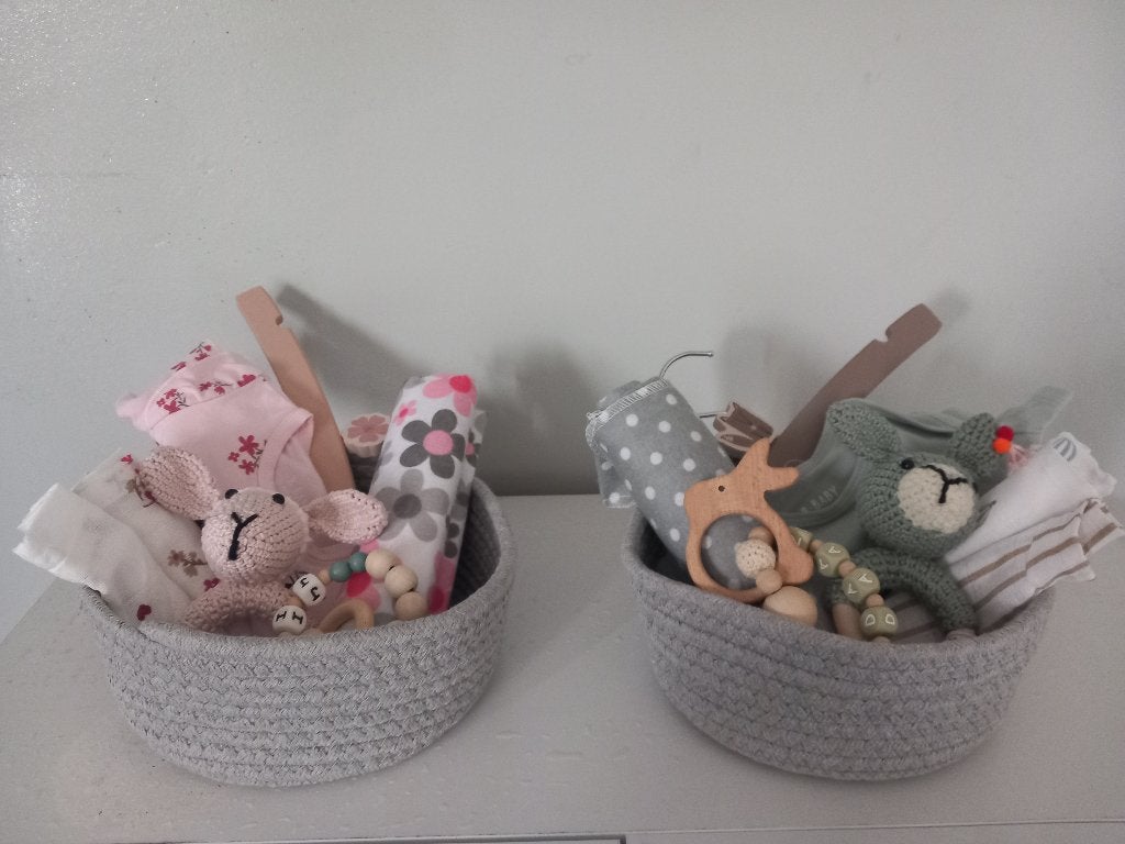Superleuk gepersonaliseerd kraammandje, Ophalen of Verzenden, Nieuw, Kraamcadeau