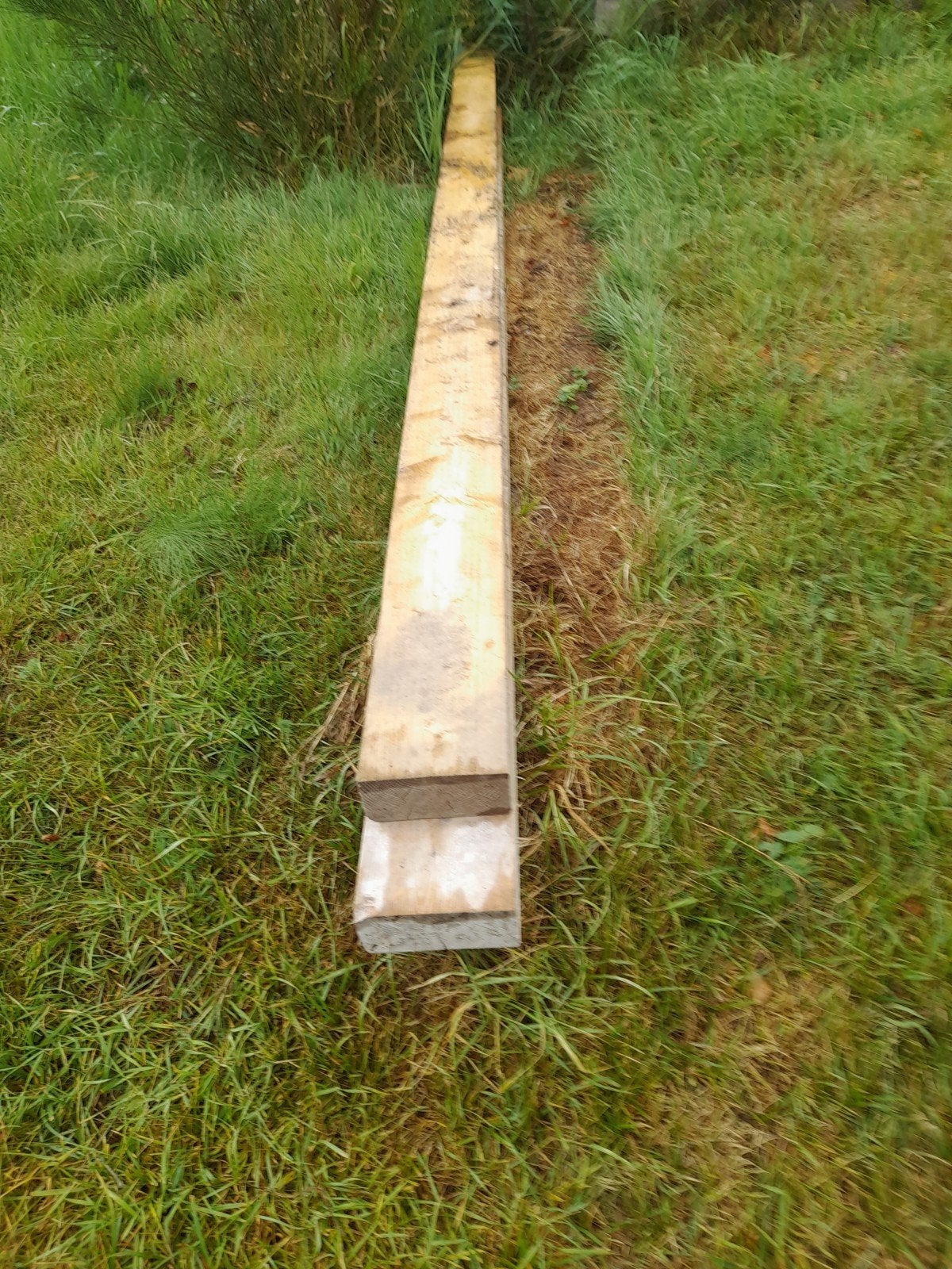 2 houten balken 4.50m en 3.60m, dikte 7cm, breedte 16.5cm, Ophalen, Gebruikt, Balk, 50 mm of meer
