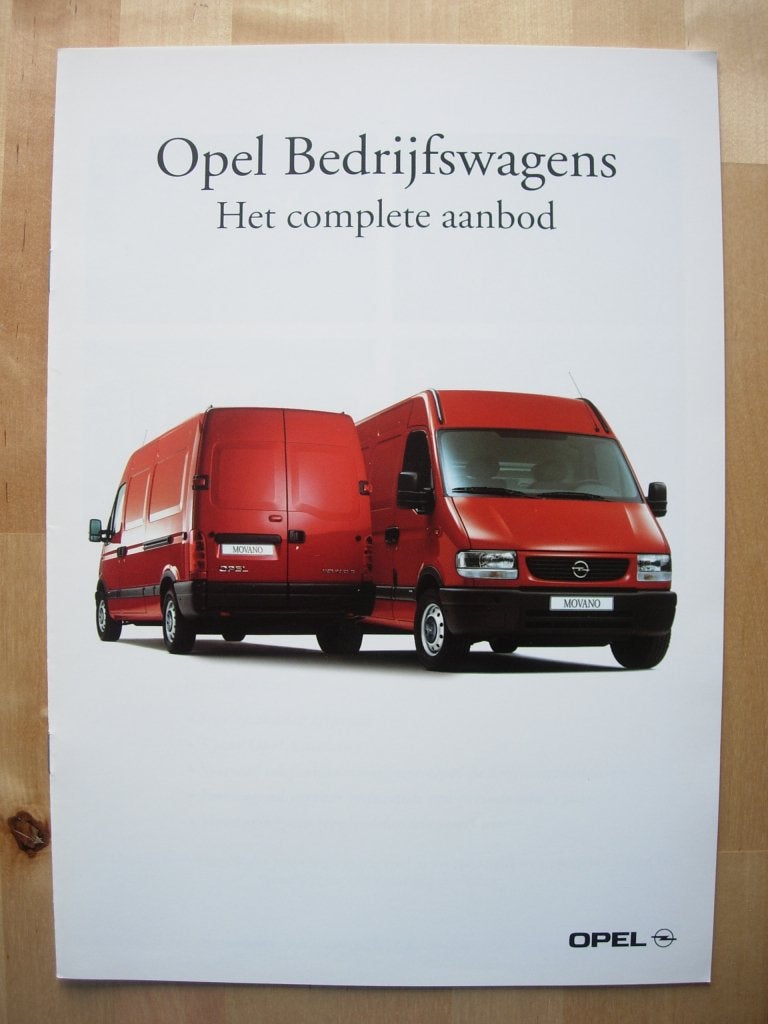 Opel Programma Brochure 2001 Movano Vitaro Combo Campo Astra, Opel, Zo goed als nieuw, Opel, Ophalen of Verzenden