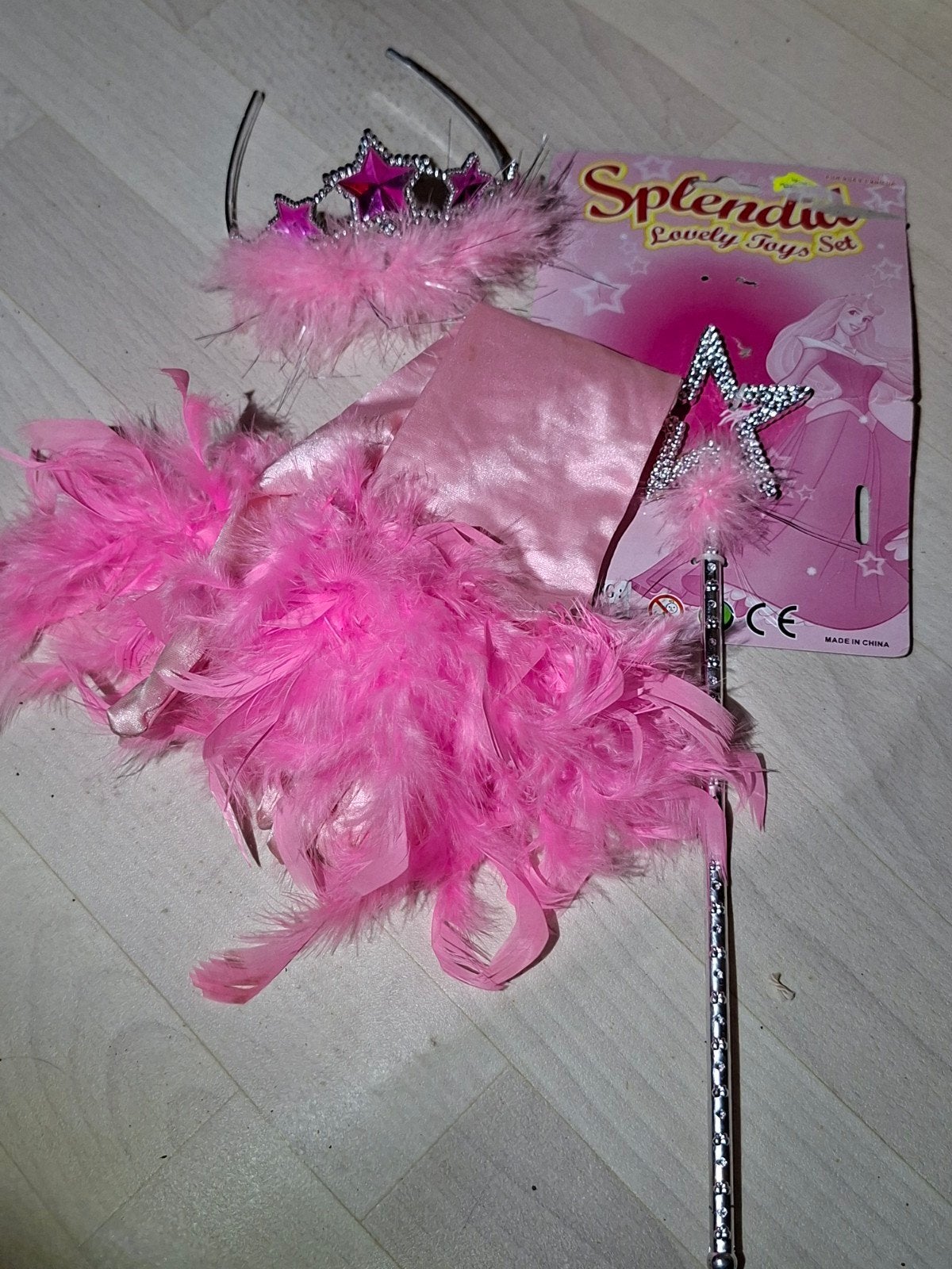 Prinsessen verkleedset met kroon en toverstaf, Ophalen of Verzenden, Nieuw, Meisje