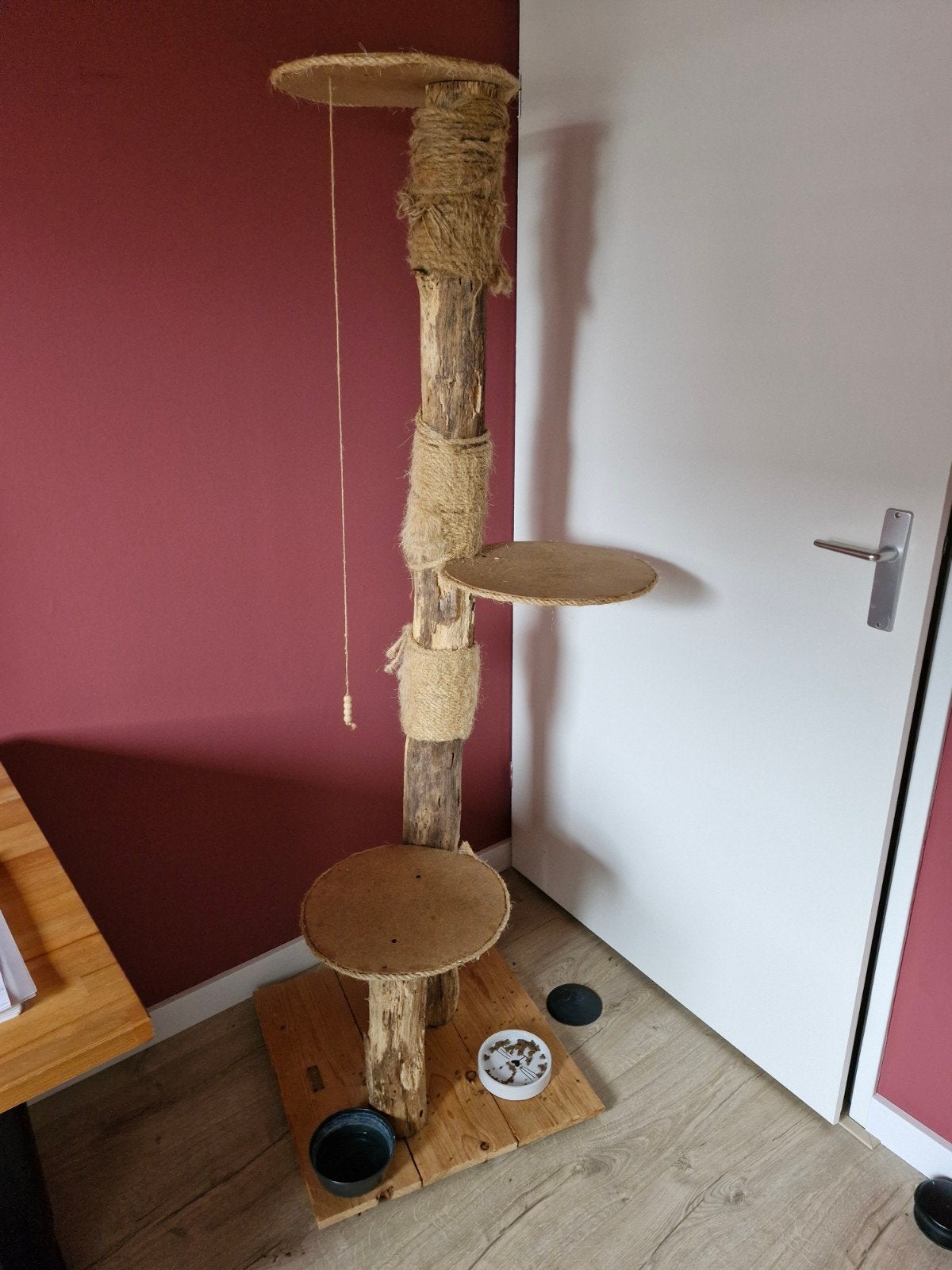 Katten krabpaal/ houten katten boom, Dieren en Toebehoren, Ophalen, Gebruikt, Krabpaal