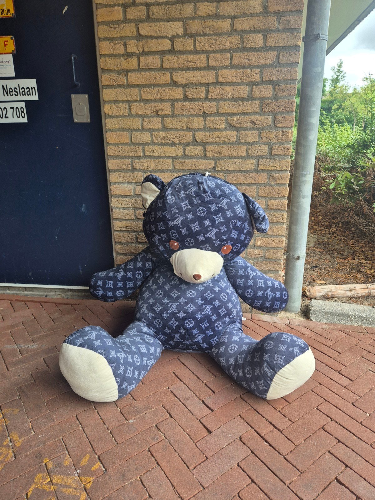 Grote Louis vuitton stijl knuffelbeer, Verzamelen, Ophalen, Stoffen beer, Overige merken