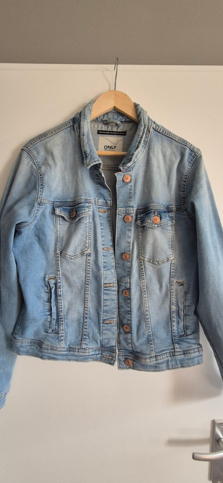 ONLY spijkerjack maat 40/42, Blauw, Maat 42/44 (L), Ophalen of Verzenden, ONLY