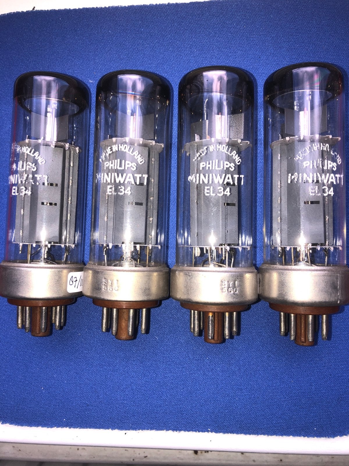 PHILIPS miniwatt EL34 Metal Matched Quad - Ongebruikt 1956, Ophalen of Verzenden