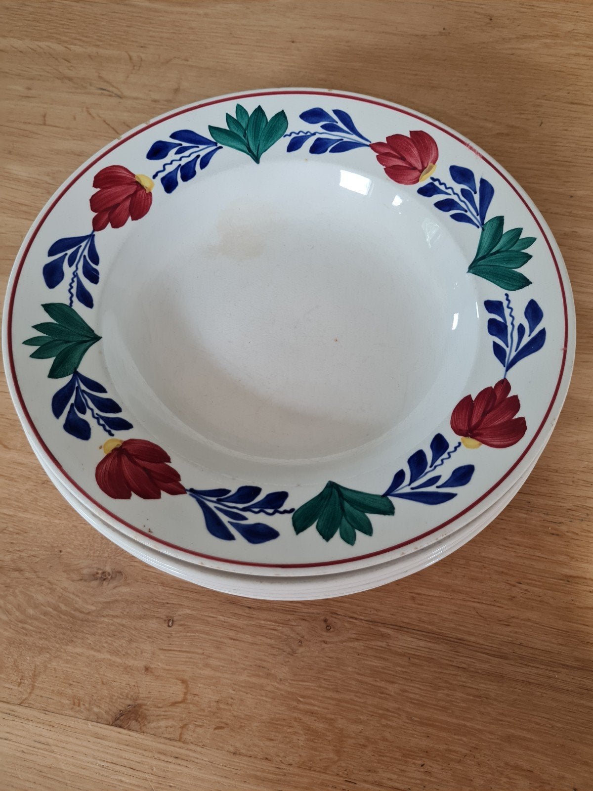 Boerebont diepe borden, set van 6, Ophalen of Verzenden