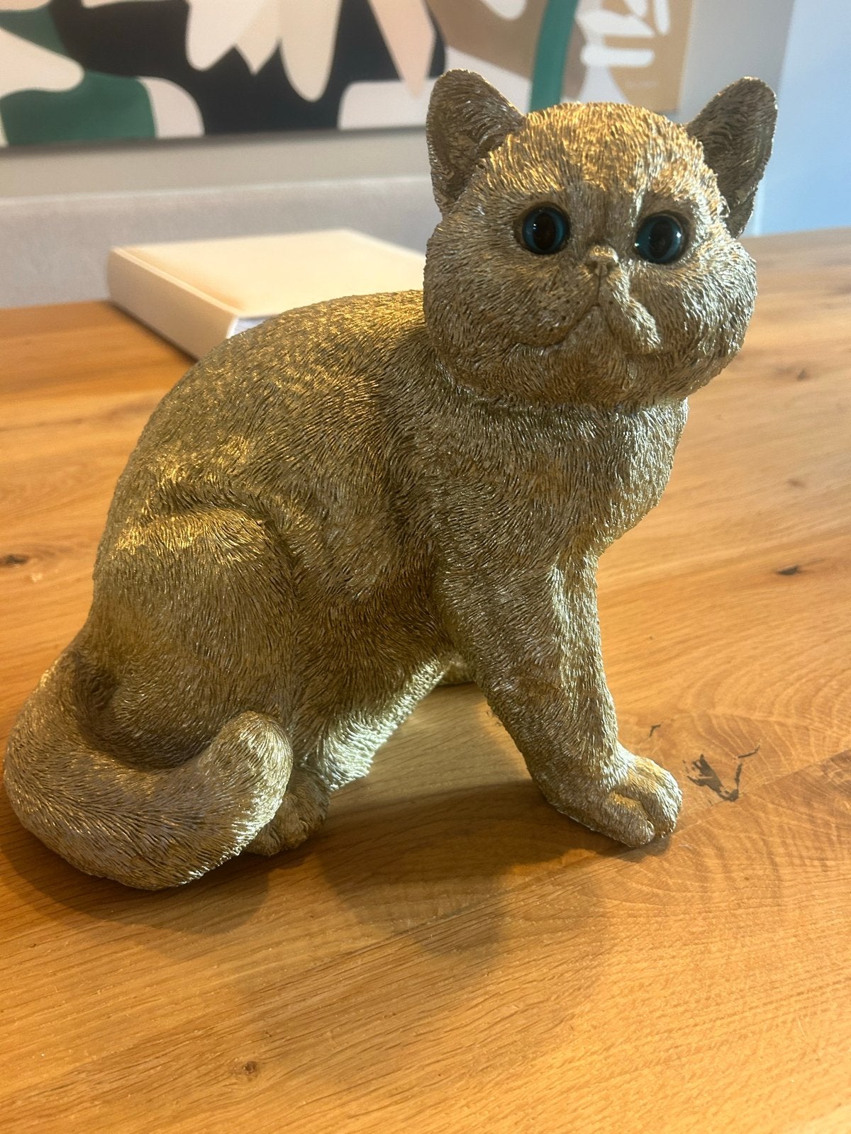 &Klevering Kat Spaarpot Korthaar - Goudkleurig, Ophalen, Nieuw, Overige materialen, Dier
