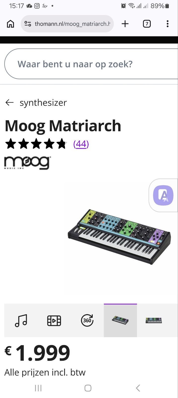 Moog Matriarch - Zo goed als nieuw, 3 jaar oud, Muziek en Instrumenten, Ophalen, Zo goed als nieuw, Overige merken