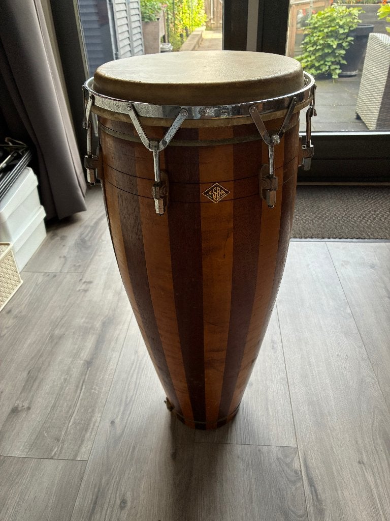 Vintage ASBA France conga uit de jaren '60/'70, Muziek en Instrumenten, Percussie, Ophalen, Gebruikt, Trommel