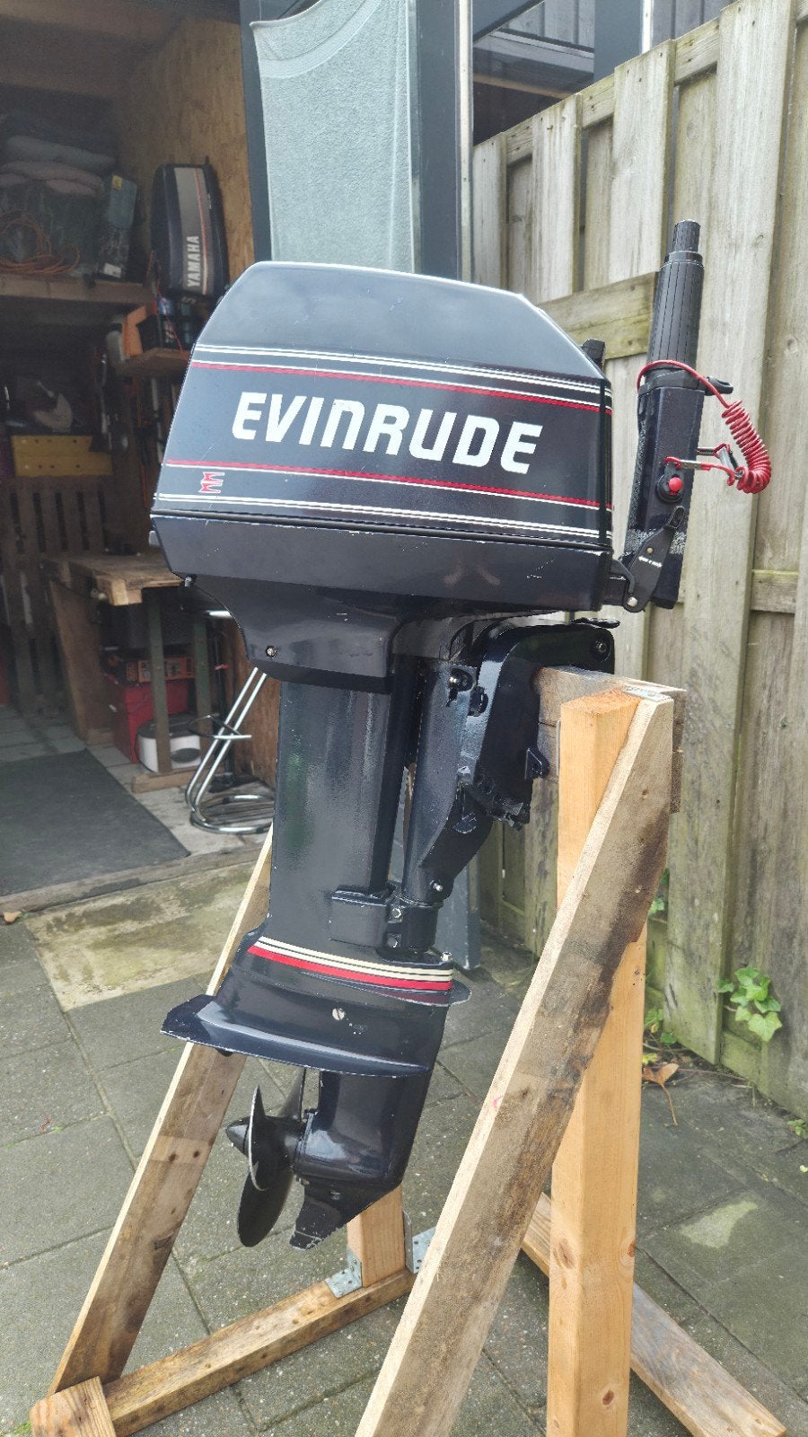 5pk kortstaart buitenboordmotor Evinrude/Johnson met werk, Ophalen, Gebruikt, Motor en Techniek, Zeilboot of Motorboot