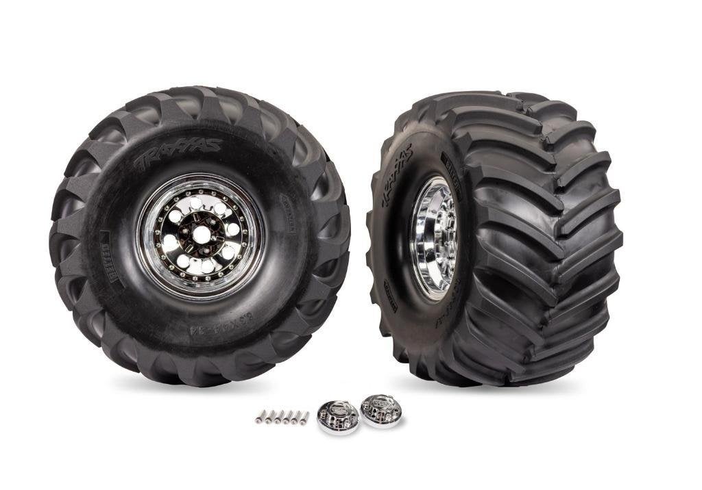 Chroom X-Monster Wielen met Terra Groove Banden (2 stuks), Ophalen of Verzenden, Nieuw