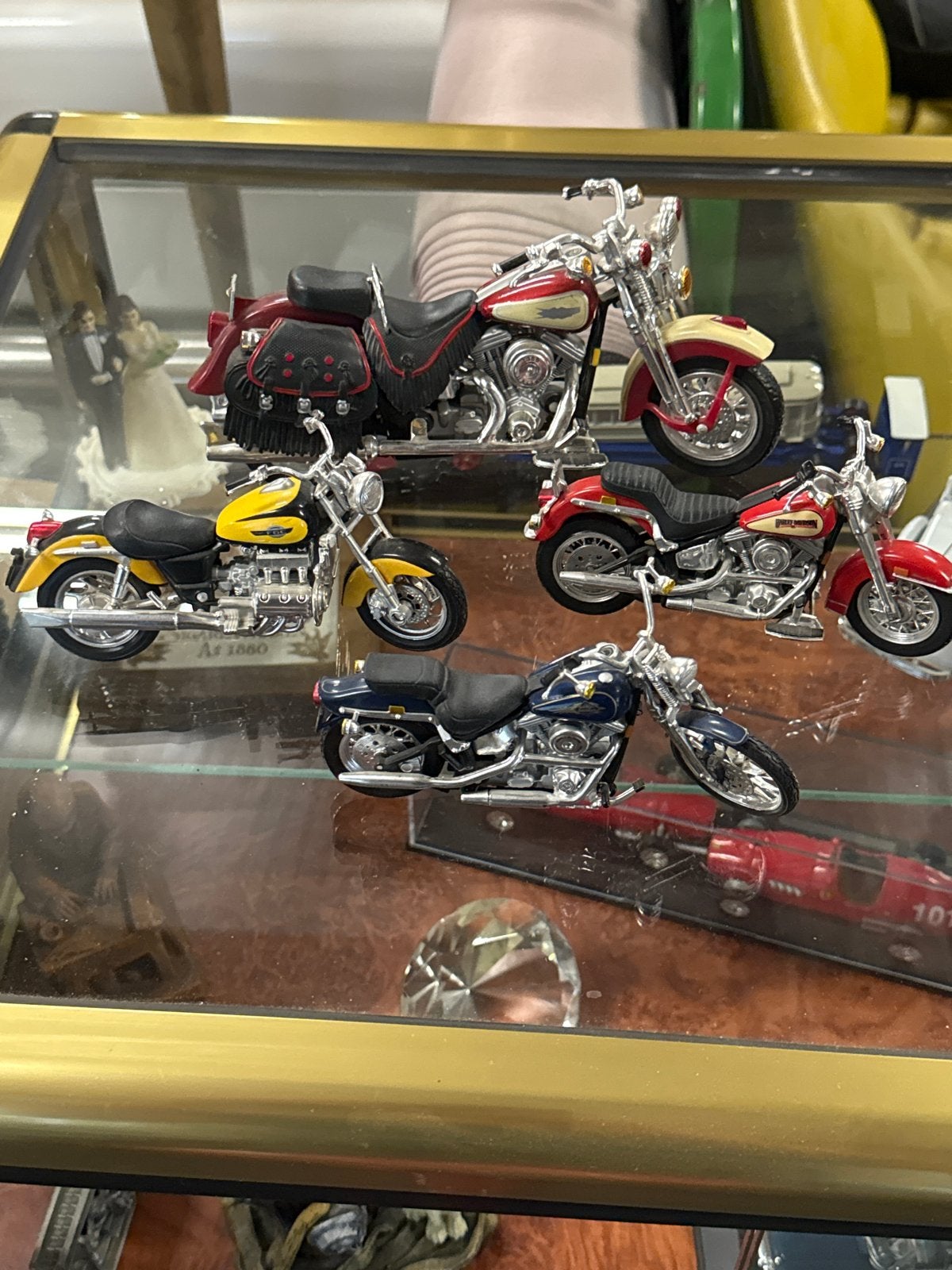 4 miniatuur motoren - diverse modellen, Hobby en Vrije tijd, Modelbouw | Auto's en Voertuigen, Ophalen, Gebruikt, Overige typen