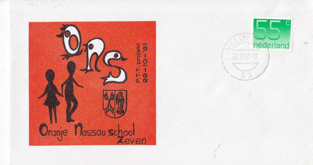Veldpost – Oranje Nassauschool - Zeven – 29 oktober 1981, Verzenden, Envelop