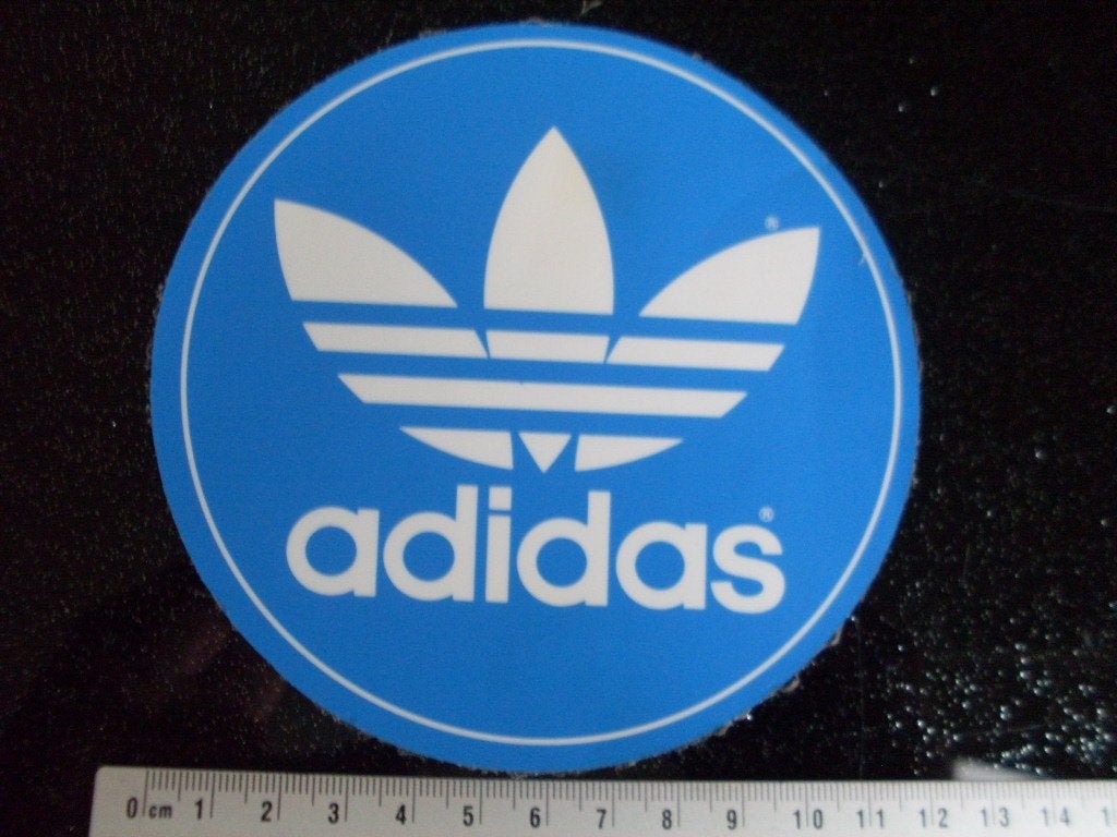 ruit sticker adidas logo 123mm doorsnede, Verzenden, Zo goed als nieuw, Merk