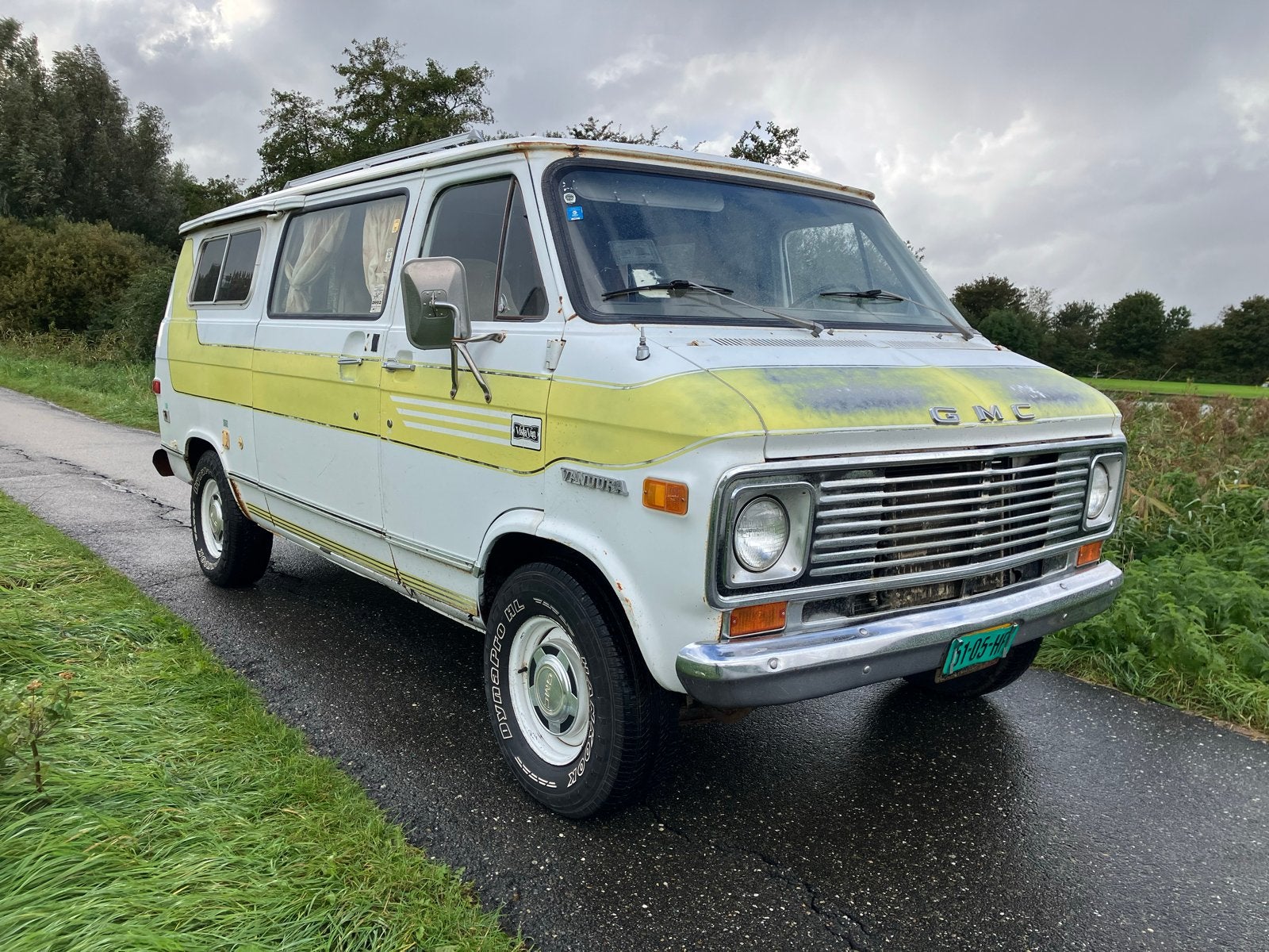 1976 GMC Vandura Camper V8 Automaat - Origineel & Patina, Automaat, Overige carrosserieën, Wit, Bedrijf