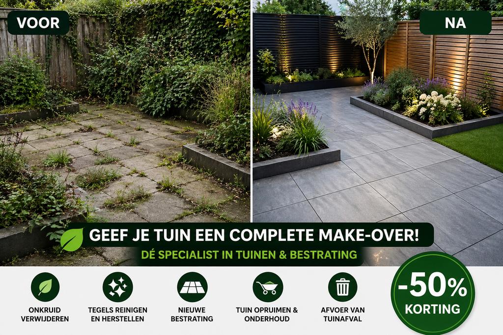 Tuin schoonmaken & bestrating | Snel en voordelig, Ophalen of Verzenden, Zo goed als nieuw, 20 m² of meer