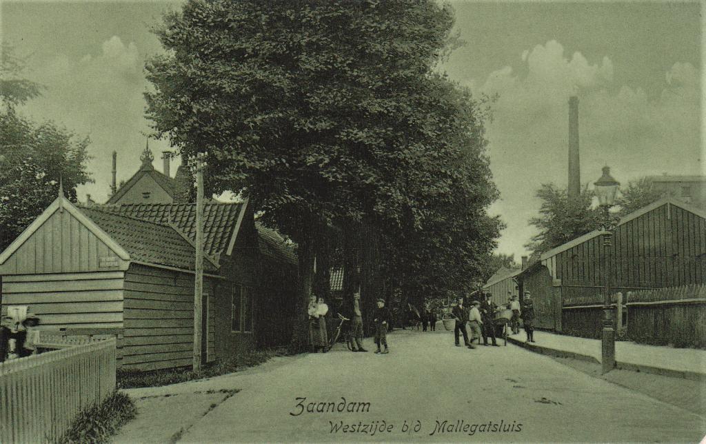 Zaandam - Mallegatsluis - Zaanstreek met volk, Verzenden, Voor 1920, Ongelopen, Noord-Holland