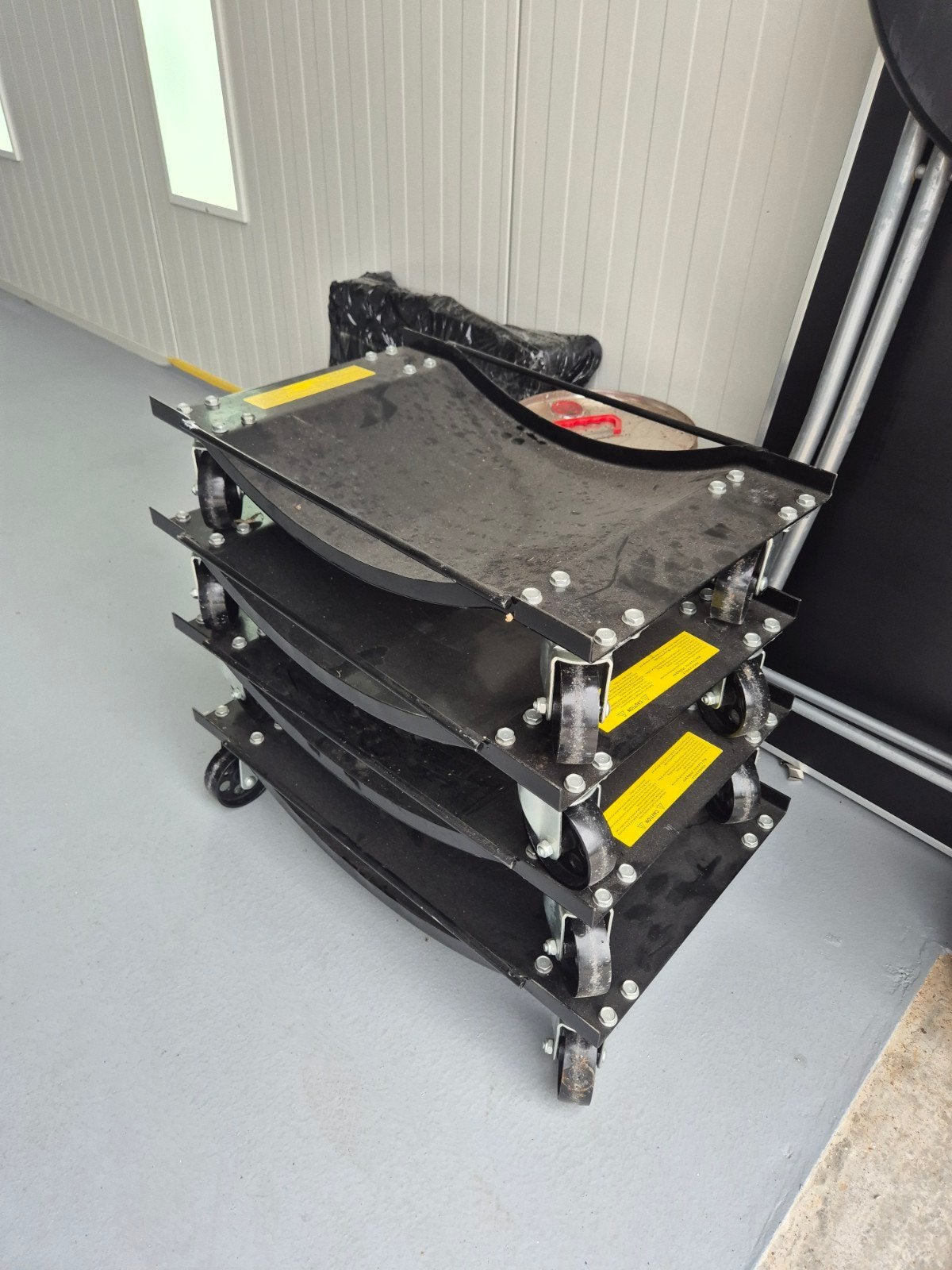 Set van 4 autoverplaatsers / dolly's, Ophalen, Gebruikt